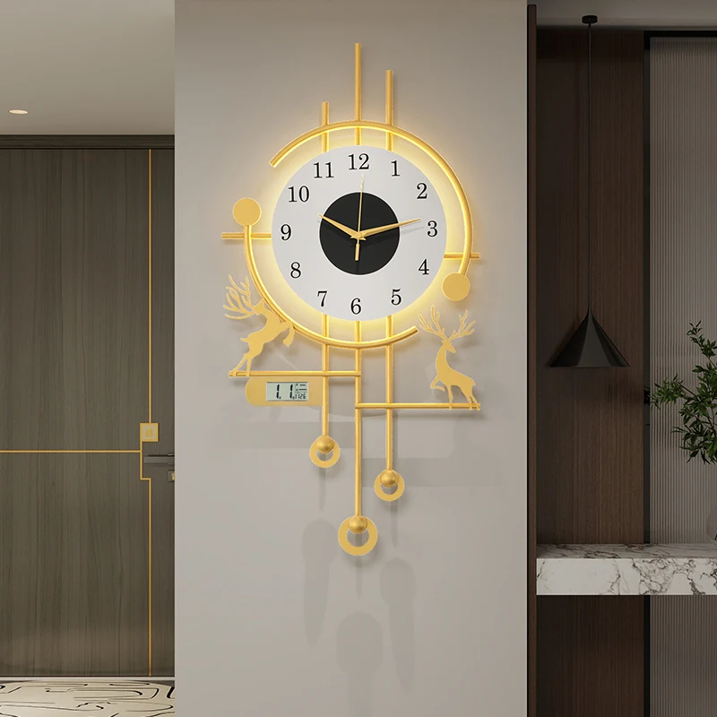 Luxury Korean Wall Clocks Kitchen Modern Aesthetic Fashion Restaurant Nordic Wall Clock Simple Minimalist Reloj Pared Home Decor