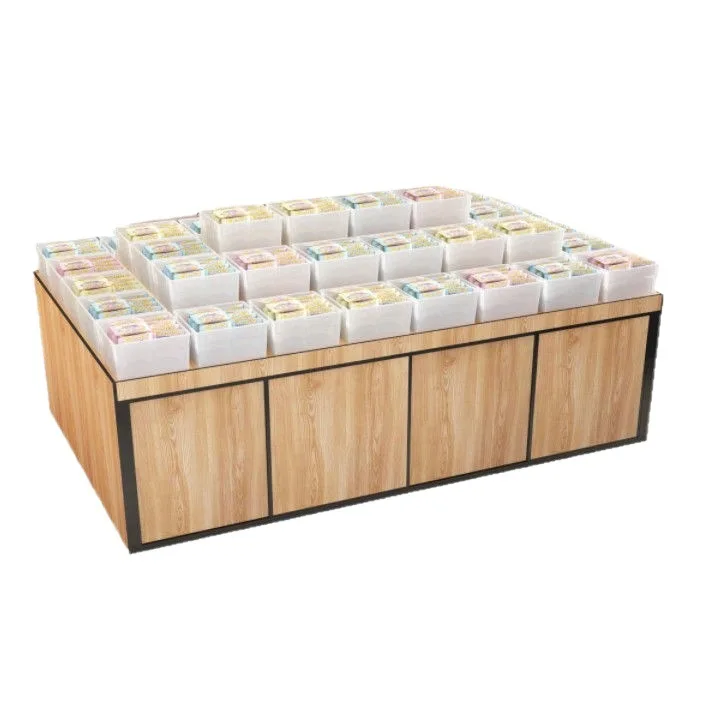 DSA Supermarket Shelf Display Shelf Bulk Island Cabinet Candy Biscuits Cargo Bulk Cabinet Snack Shelf