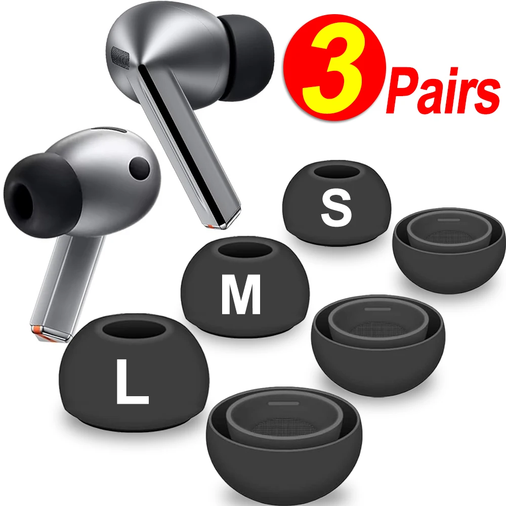 Soft Silicone Ear Tips for Samsung Galaxy Buds3 Pro Ultimate Comfort Earphones Eartips Earbuds for Samsung Galaxy Buds3 Pro SML