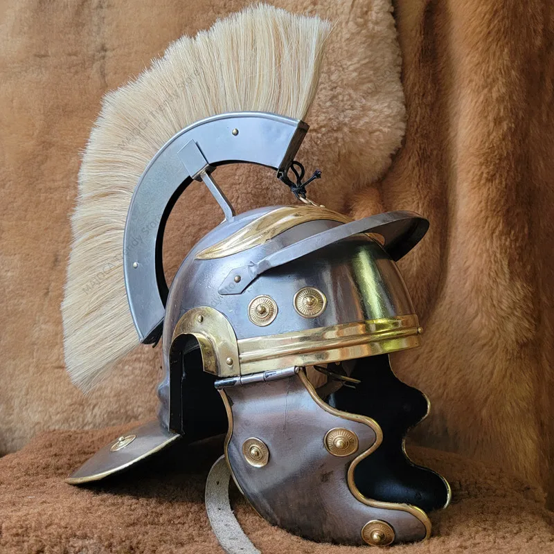 Imperial Gallic G Roman Centurion Helmet with Detachable Crest Plume Wearable Steel Optio Officer Armour Historical Reenactment