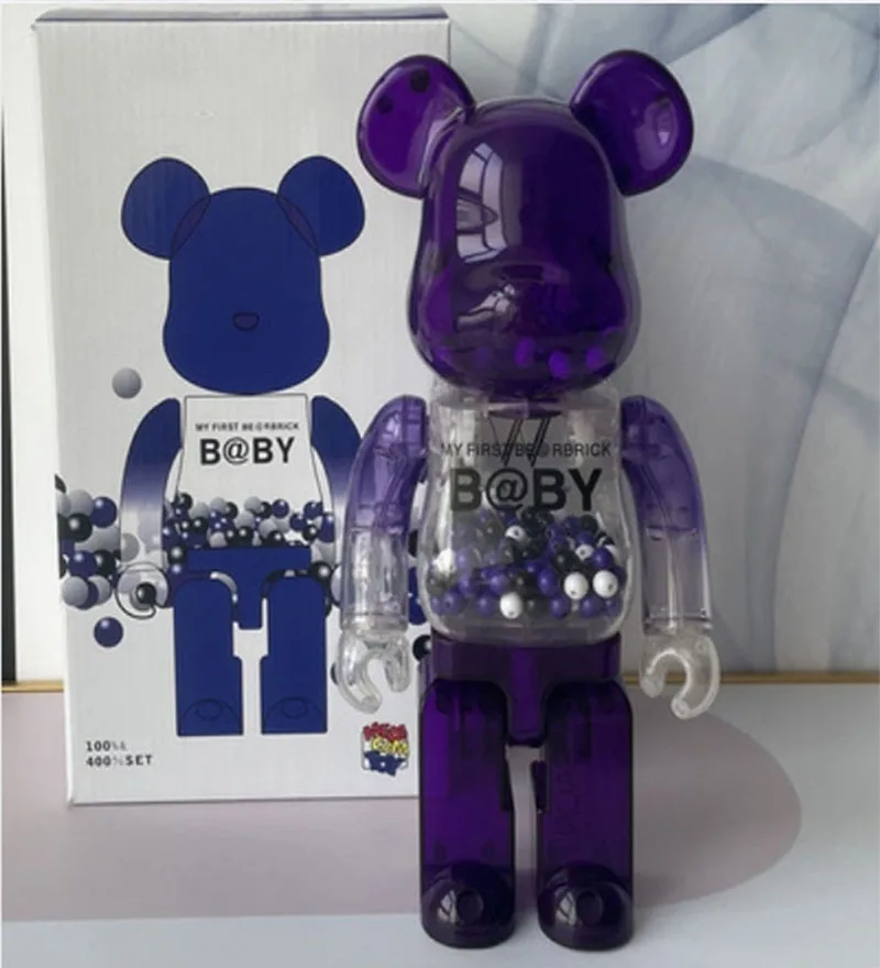 

Bearbrick400 violent bear building blocks bear new black hole trend doll ornaments gifts for boys and girls birthday gifts