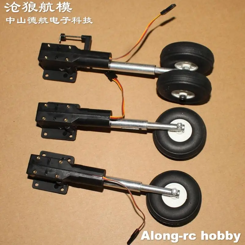 Modèles RC, partie H-123mm 202g, train d'atterrissage rétractable avec roue en PU de 50mm pour avion de loisir RC 2-3kg, avion de chasse, bricolage