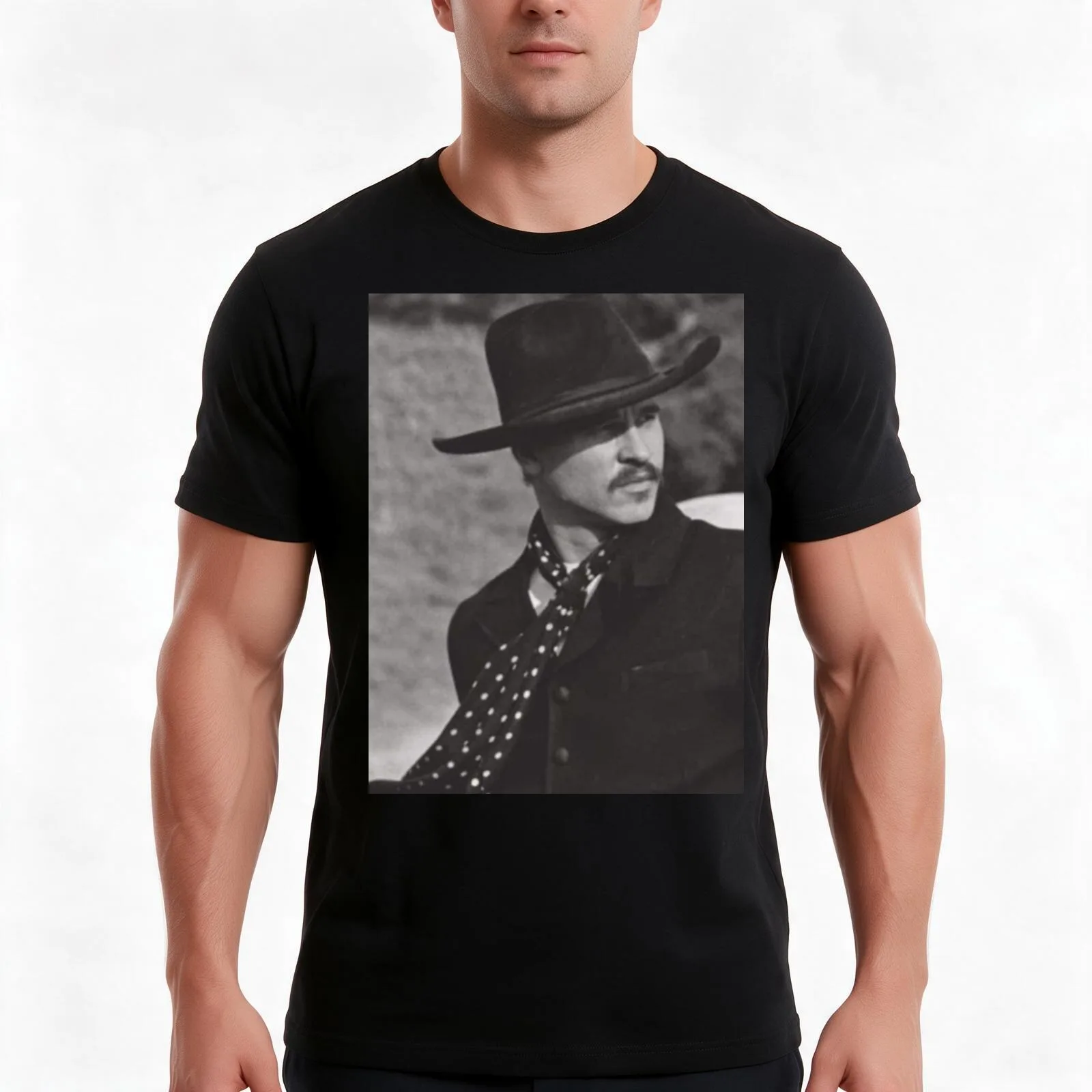 val kilmer art T-Shirt, Summer Casual Cotton Tee, Oversized Streetwear Tops, Vintage Graphic Print, Loose Fit Short Sleeve