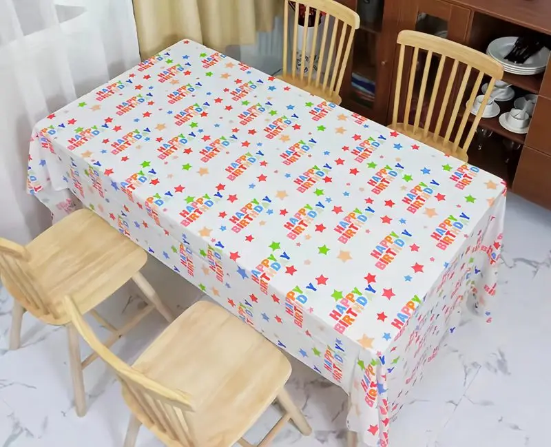 

Rectangular party style tablecloth with waterproof and oil resistant printed tablecloth 137*274cm