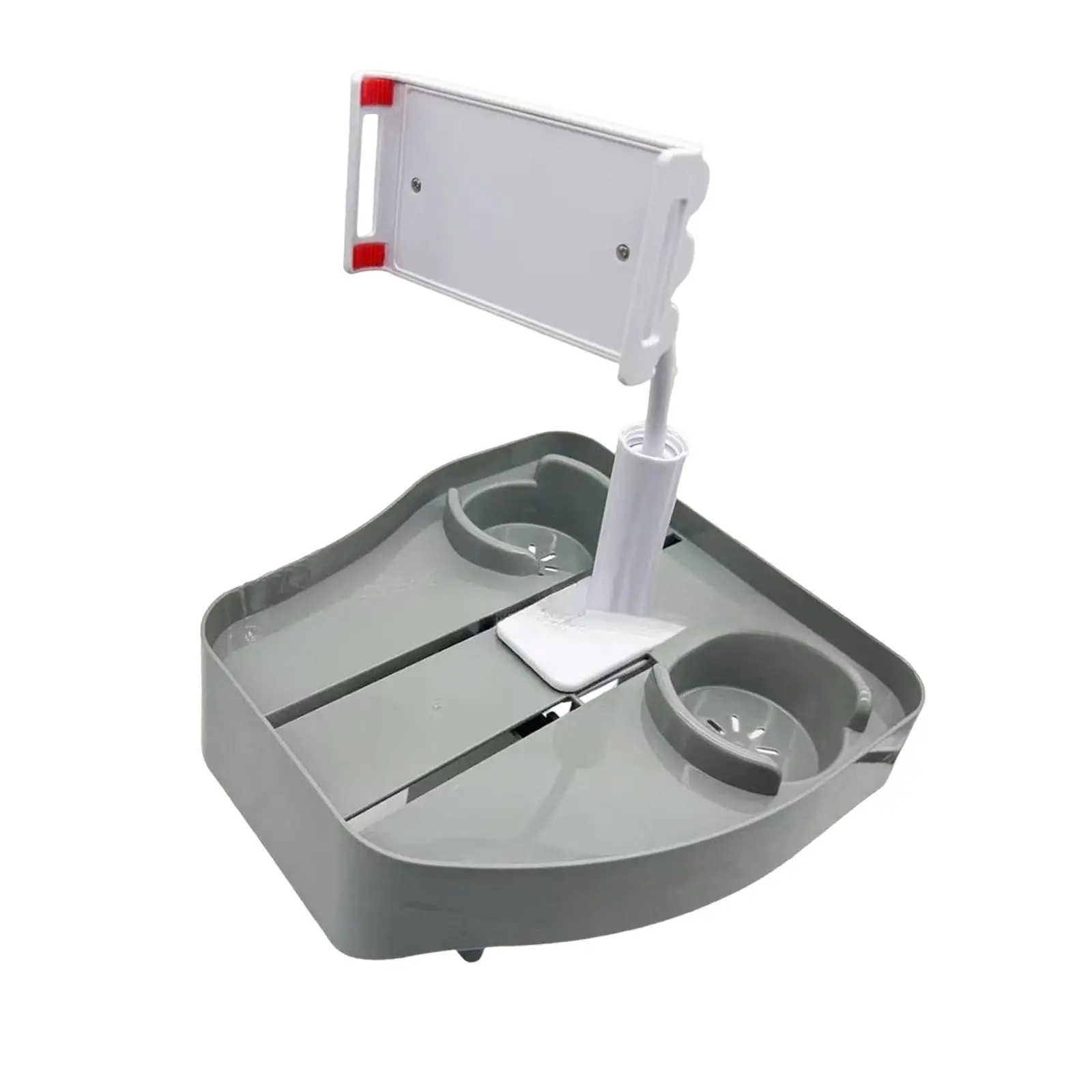 Tub Tray Table Cup Holder Phone Holder Clip on Multipurpose Mobile Stand 3 in 1 for Inflatable Pools Indoor, Outdoor
