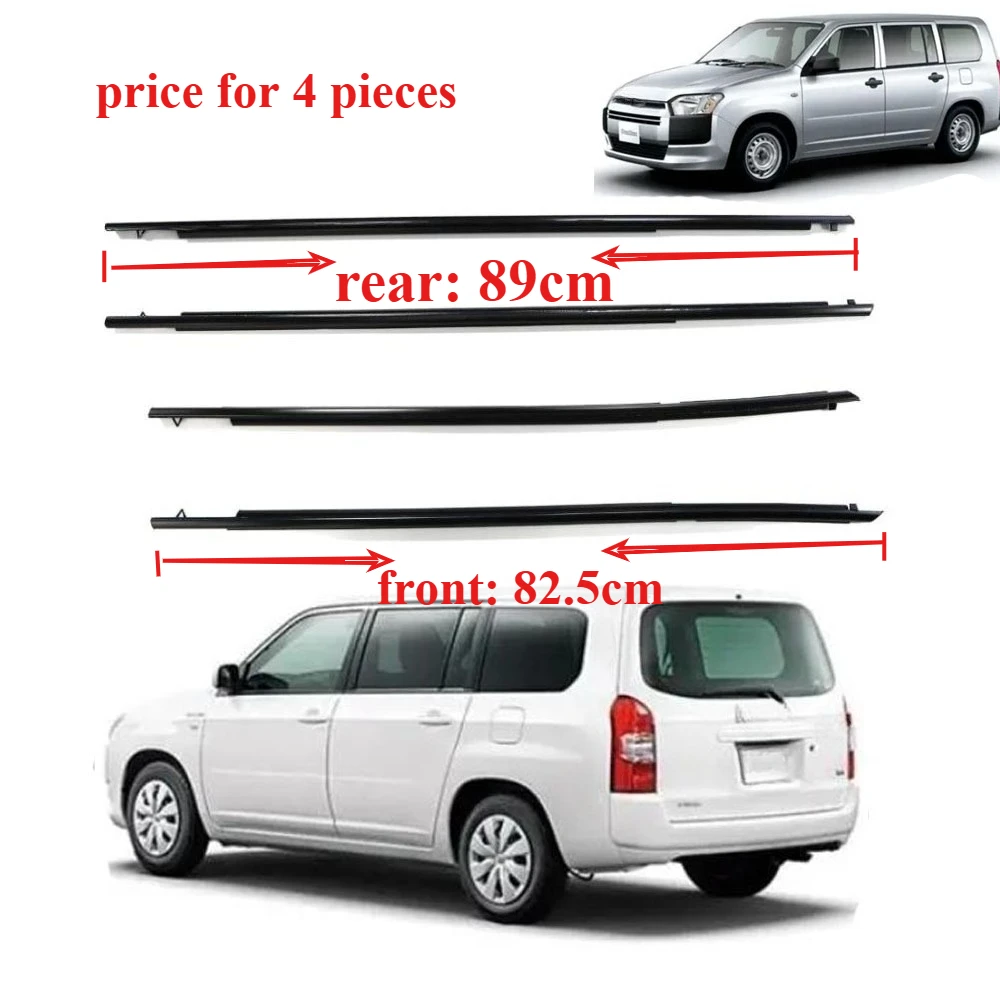 68160-52070 Moulding Seal Belt Shell for Toyota PROBOX Protect Glass Rubber for Succeed 2002-2014 4 Pieces 1 Set