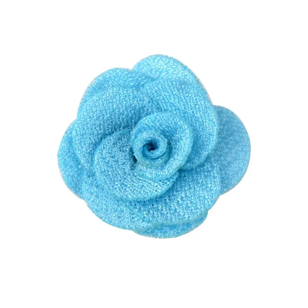 20PCS Charming Mesh Mesh Rose Flower 9 Colors Soft Sewing Patches 30mm Applique for DIY Clothes Hair Hat Shoes