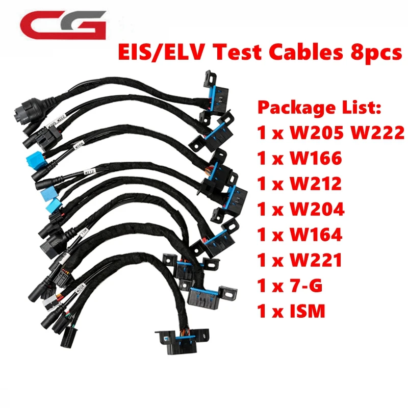 

Newest EIS ELV 8PCS Test Line Cables Mercedes Benz Lock Platform For Benz All EZS 7-G W205 W222 W166 W212 W204 W164 W221