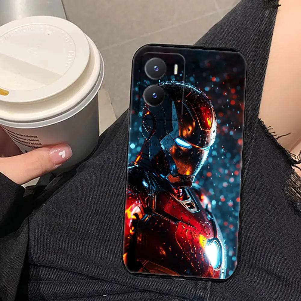 Marvel Iron Man Cool Case For VIVO Y02 Y02S Y15S Y16 Y17 Y20 Y21 Y22S Y27 Y28 Y35 Y36 Y50 Y51 Y72 Y76 Y77 Y78 Y91 Y93 Case Funda