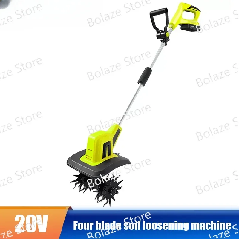 Handheld Lithium-ion Micro Tiller Loosening Machine Agricultural Tiller Small Household Electric Hoe Rotary Tiller