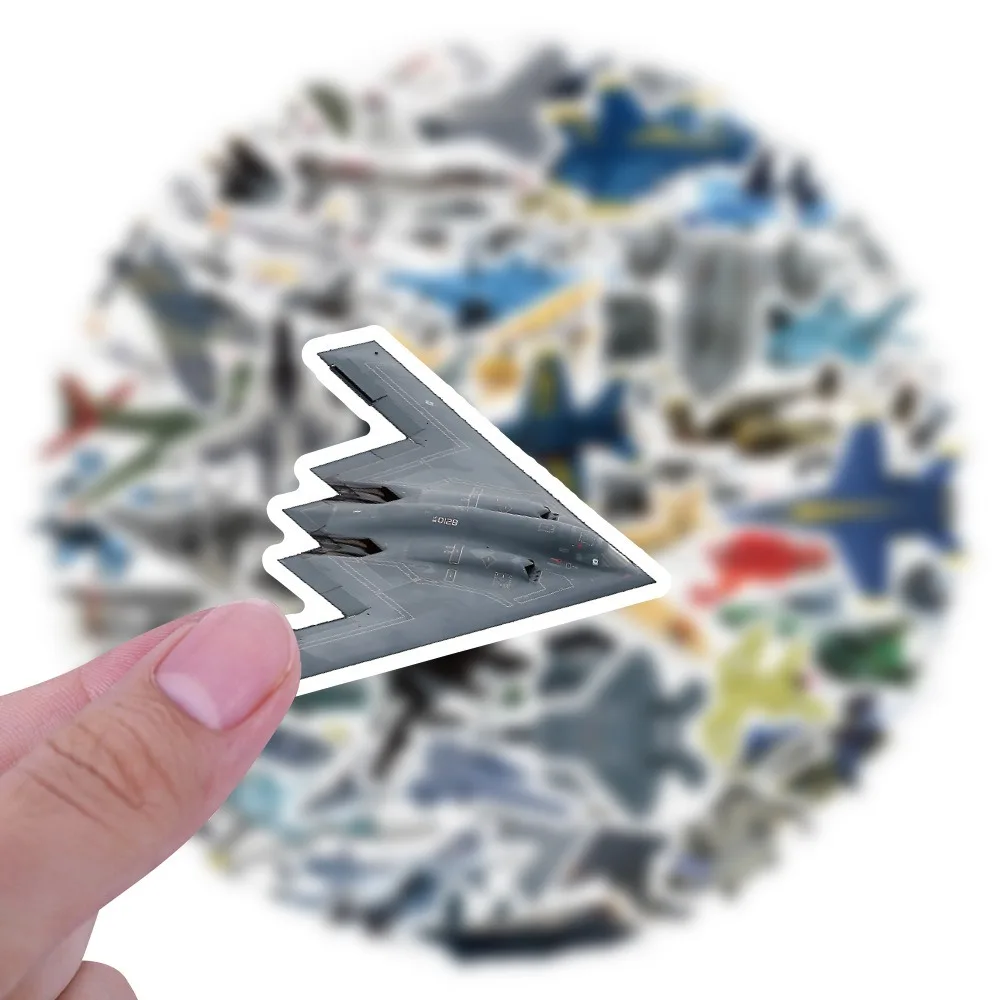 60pcs Cartoon Airplane Fighter Graffiti Stickers Aesthetic Phone Wall Scrapbook Motorcycle Waterproof Sticker for Kids Toys Gift