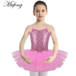 Kid Girl Sequined Ballet Tutu Dress Ballerina Dancewear Clothing Gymnastics Leotard Dress Professional Ballerina Dancing Costume