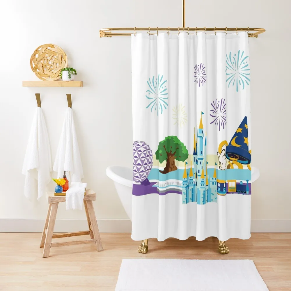 

Magical Kingdom Shower Curtain Cute Shower For Bathroom Luxury Bathroom Elegant Bathroom Curtain
