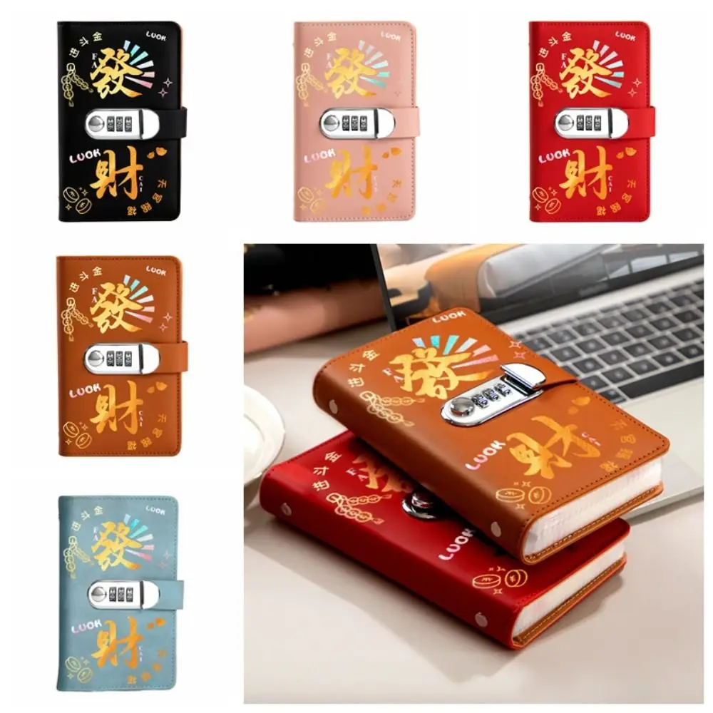 50Sheets Saving Money Binder Portable PU Leather Budget Binder with Lock Refillable Wallet Storage Planner Organizer 50 Sheets