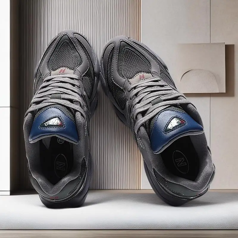 

Модная модная модель 9060, спортивная повседневная обувь, украшенная популярными элементами, как металл для уникальной индивидуальности