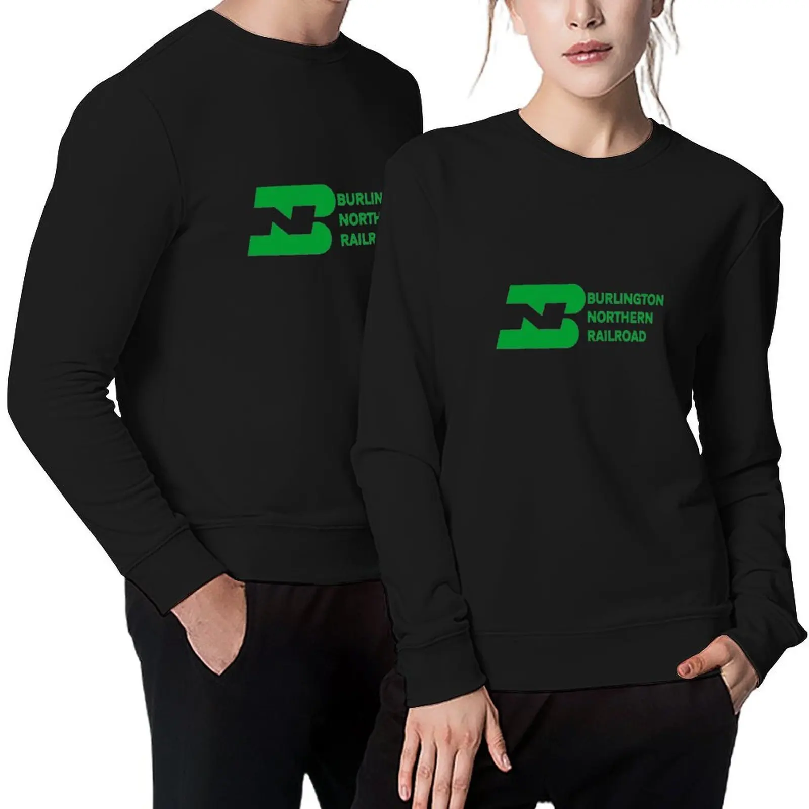 

Vintage Burlington Northern Railroad Pullover men clothing men's winter sweater autumn anime clothes winter man sweatshirt