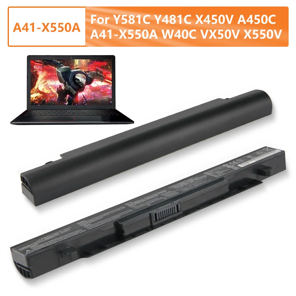 

Сменный аккумулятор A41-X550A для Asus Y581c Y481c X450v X550v A41-X550a W40c A450VB A450VC A450VE A550C A450C 2950mAh