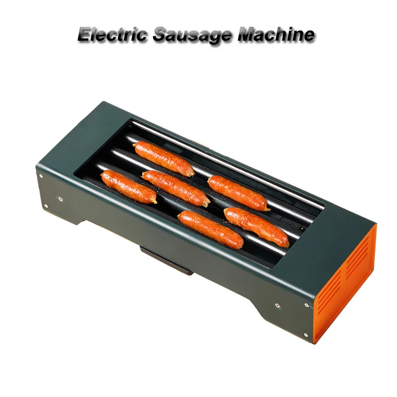 

Electric Sausage Machine Multifunction American Hot Dog Kebab Machine Teppanyaki Barbecue Grill Steak Hamburger Baking Maker