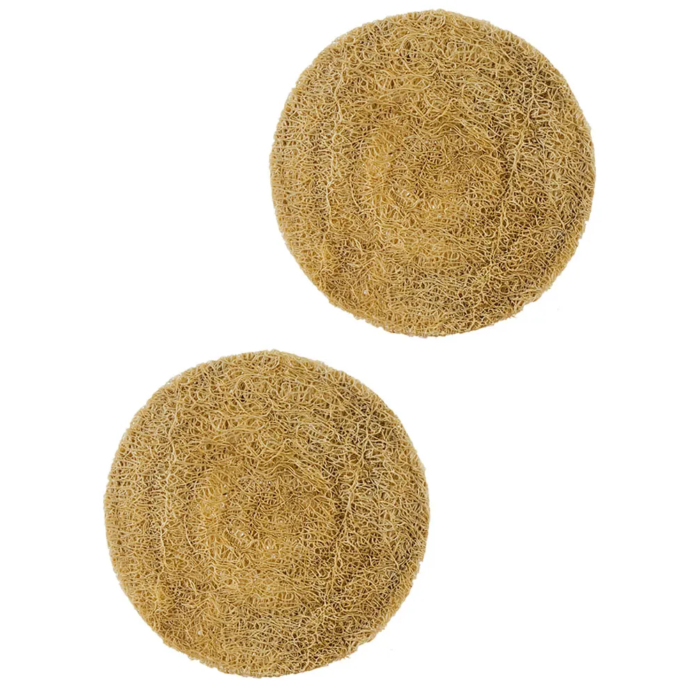 

2pcs Cup Coasters Washable Non-slip Loofah Pad for Tea Office Drink Mats Heat-resistant Smooth Surface Easy to Clean