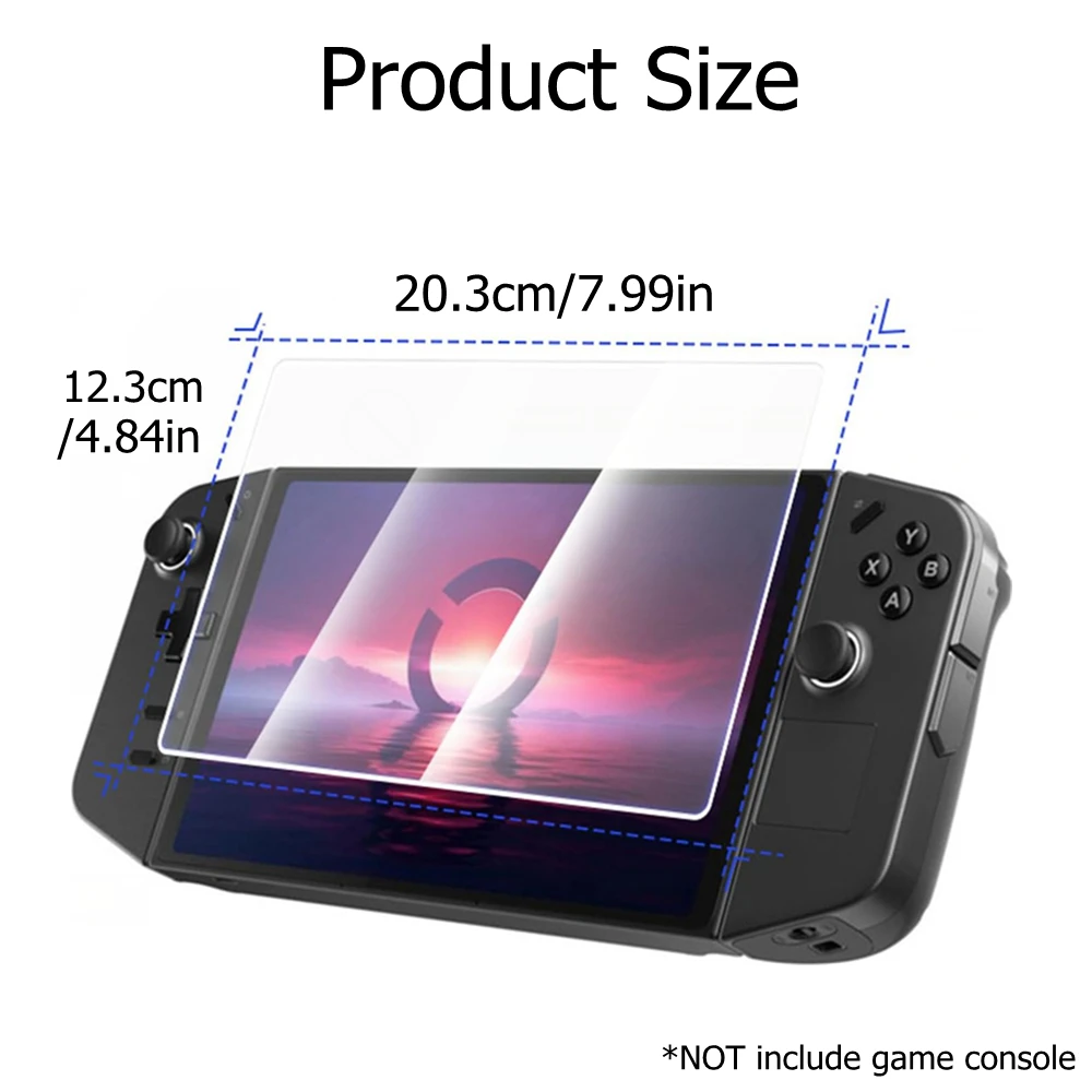 กระจกนิรภัยป้องกันฟิล์มสําหรับ Lenovo Legion Go ป้องกันหน้าจอขอบโค้ง Anti Scratch คอนโซลมือถือเกมอุปกรณ์เสริม