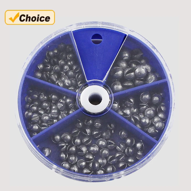 Fishing Weights Kit Split Shot Sinkers Aggravated 5 Sizes Round Removable Lead Explosion Sinker Fishing Float Weight Accessories