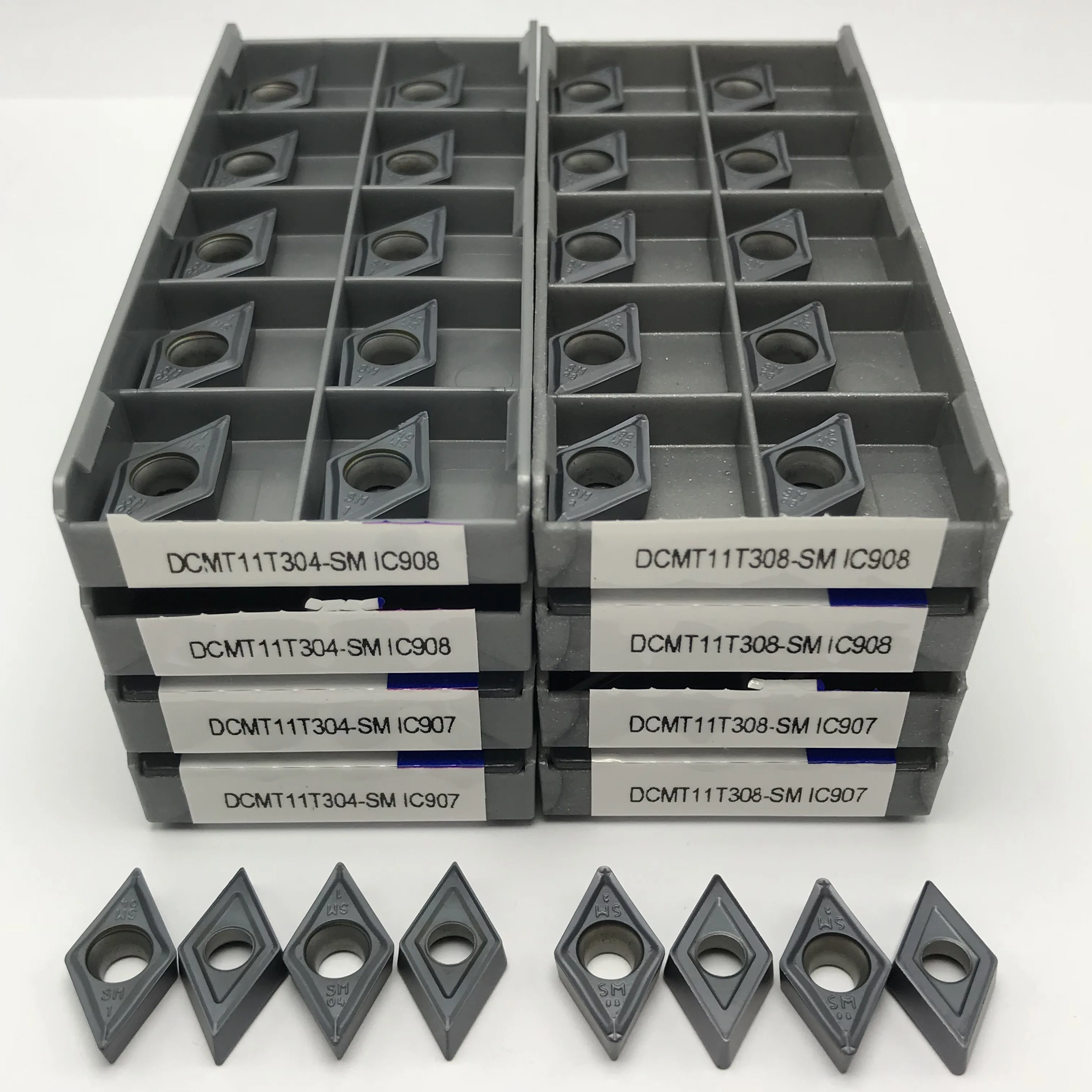 iscar carbide ferramenta de torneamento interno corte cnc ferramentas torno processamento de aco alta qualidade dcmt11t304 dcmt11t308 ic907 908 01