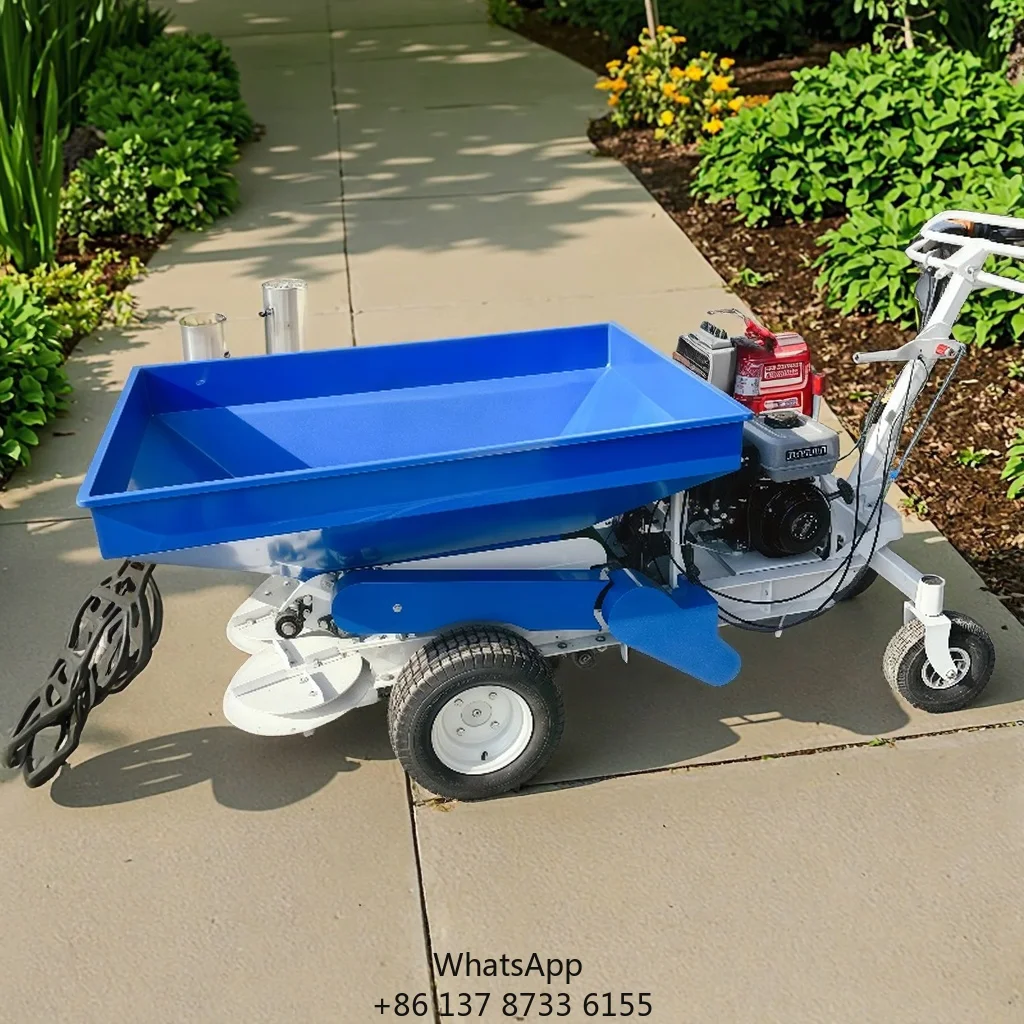 Automatic Fertilizer Spreader Small Self-propelled Compost Spreader Hand Pushed Garden Fertilizer Spreader