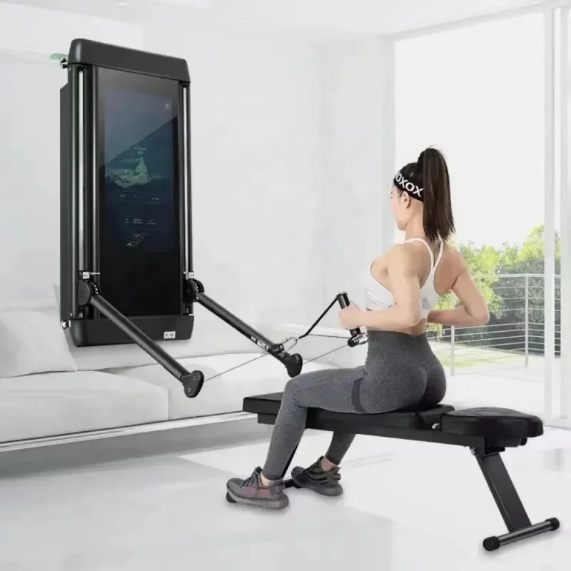 New LCD Touch Screen Wall Mounted Smart Fitness Mirror Comprehensive Intelligent Trainer Home Gym equipment Cable Machine