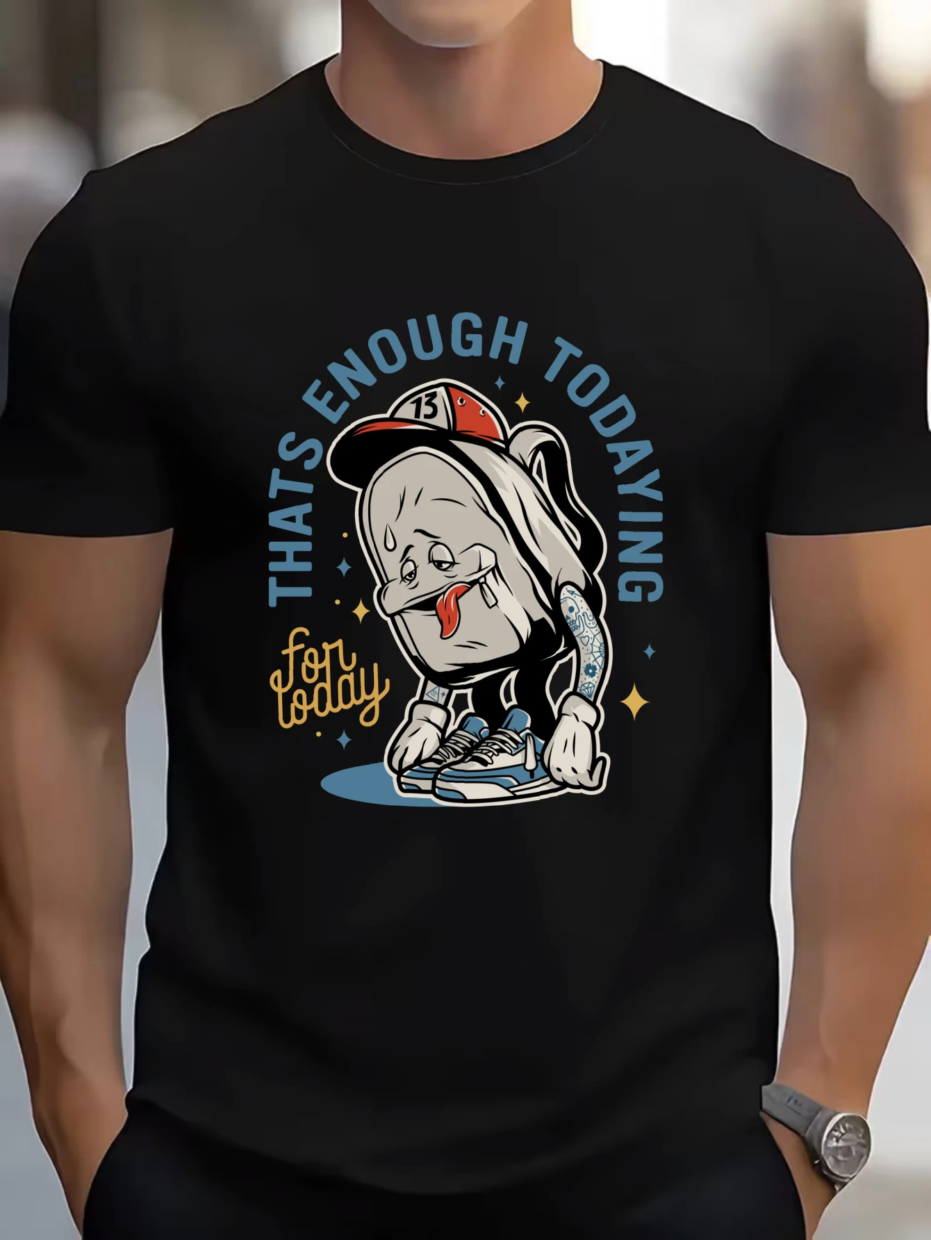 

Men's "Street" Sneaker T-Shirt Retro Hip Hop Casual Streetwear Cotton Tops