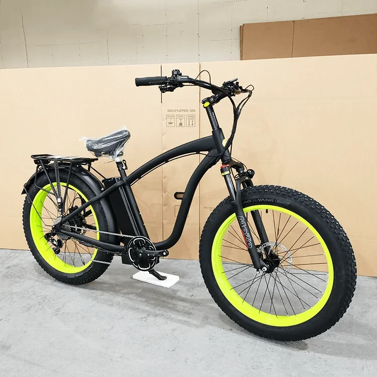 Most Popular 26 Inch Cruiser Ebike City Beach Fat Tire Electric Bike Urban Beach Cruiser Electric Bike For Adult