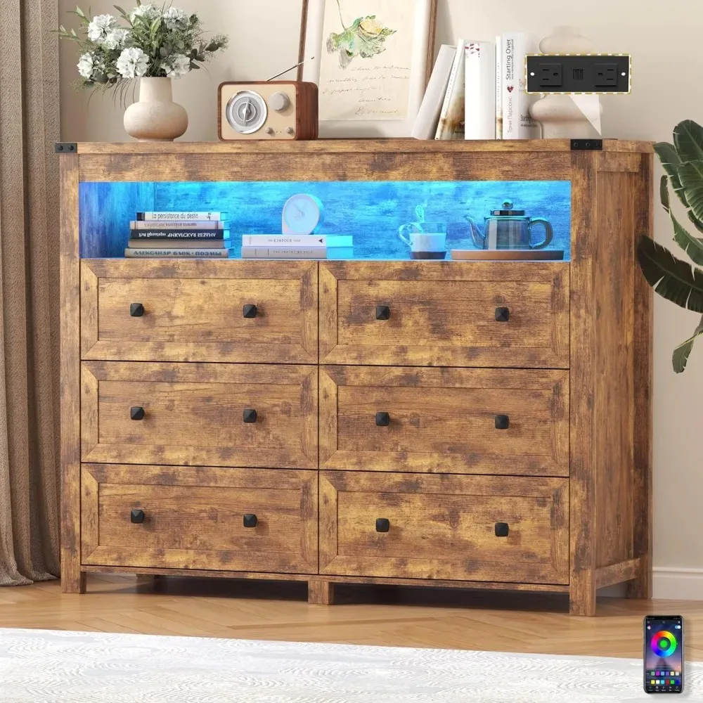 6 Drawer Dresser Wi…