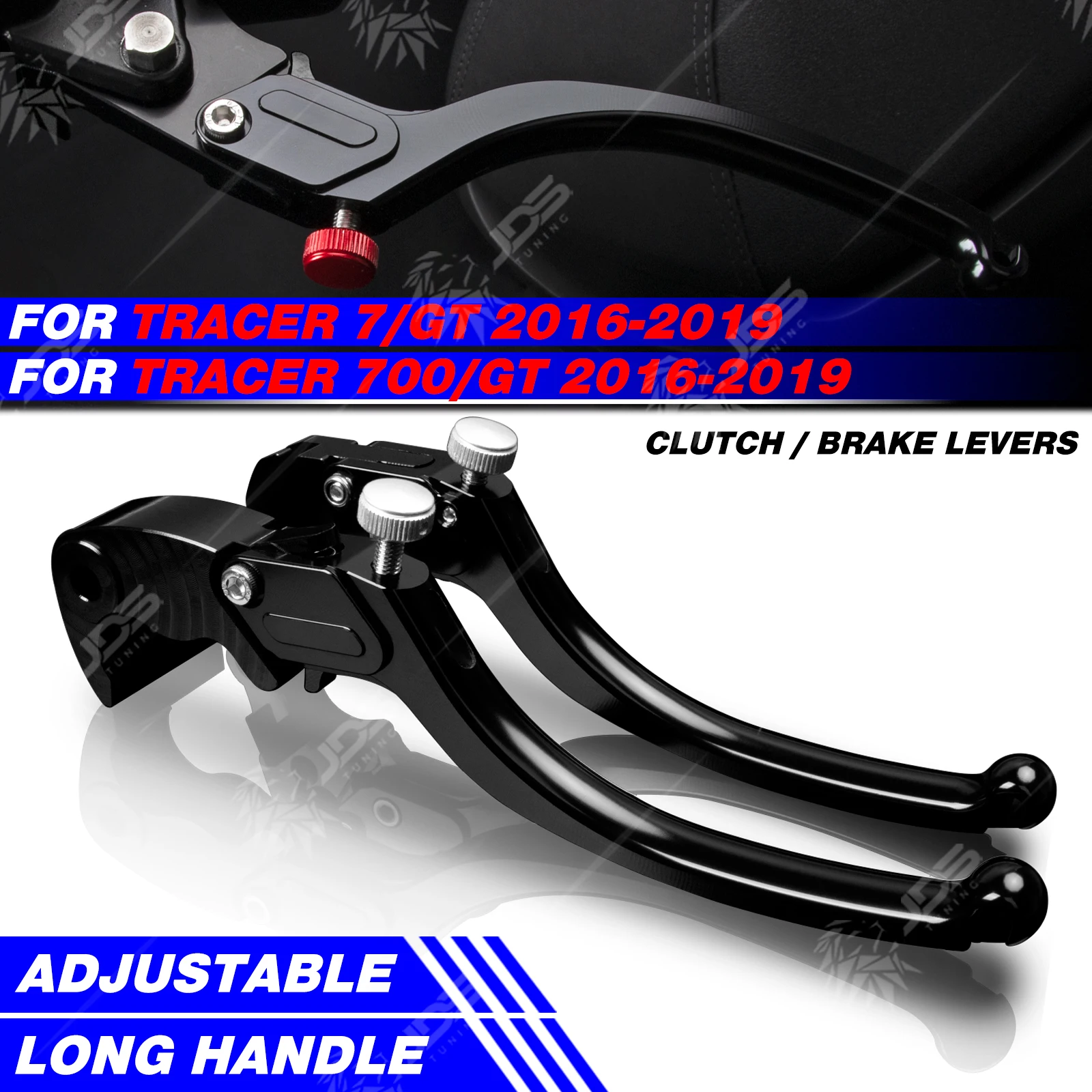 

JDSTUNING For Yamaha TRACER 7/GT/700/GT 2016-2019 Stepless Clutch Lever Brake Lever Set Long Handle Levers Accessories Parts