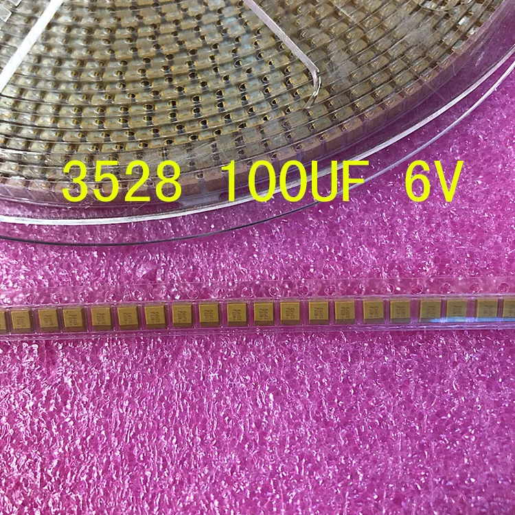 SMT tantalum capacitor 3528 100UF 6V 10% TAJB107K006RNJ 2000 pieces/plate