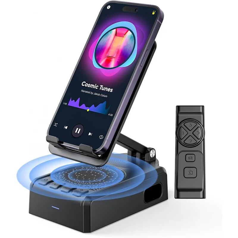 

AIKELA Bluetooth с пультом дистанционного управления и подставкой для прокрутки видео, усилителем динамика для телефона, стереозвуком, регулируемым держателем,