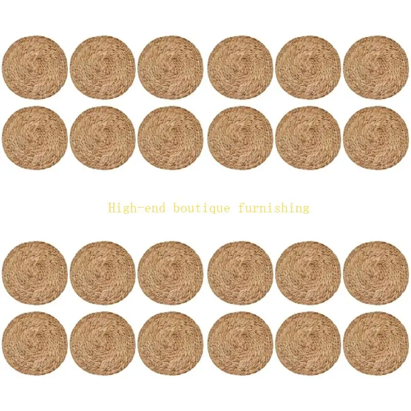L9NB 6-Piece Round Tables Mat Set for Bowls, Plates, and Daily Dining Use