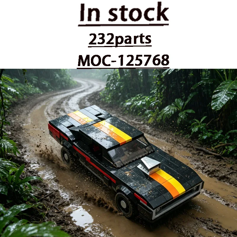 Assembly Model MOC-125768 New Popular Classic Sports Supercar, 232 Parts, Adult Birthday Custom Educational Christmas Toy Gift
