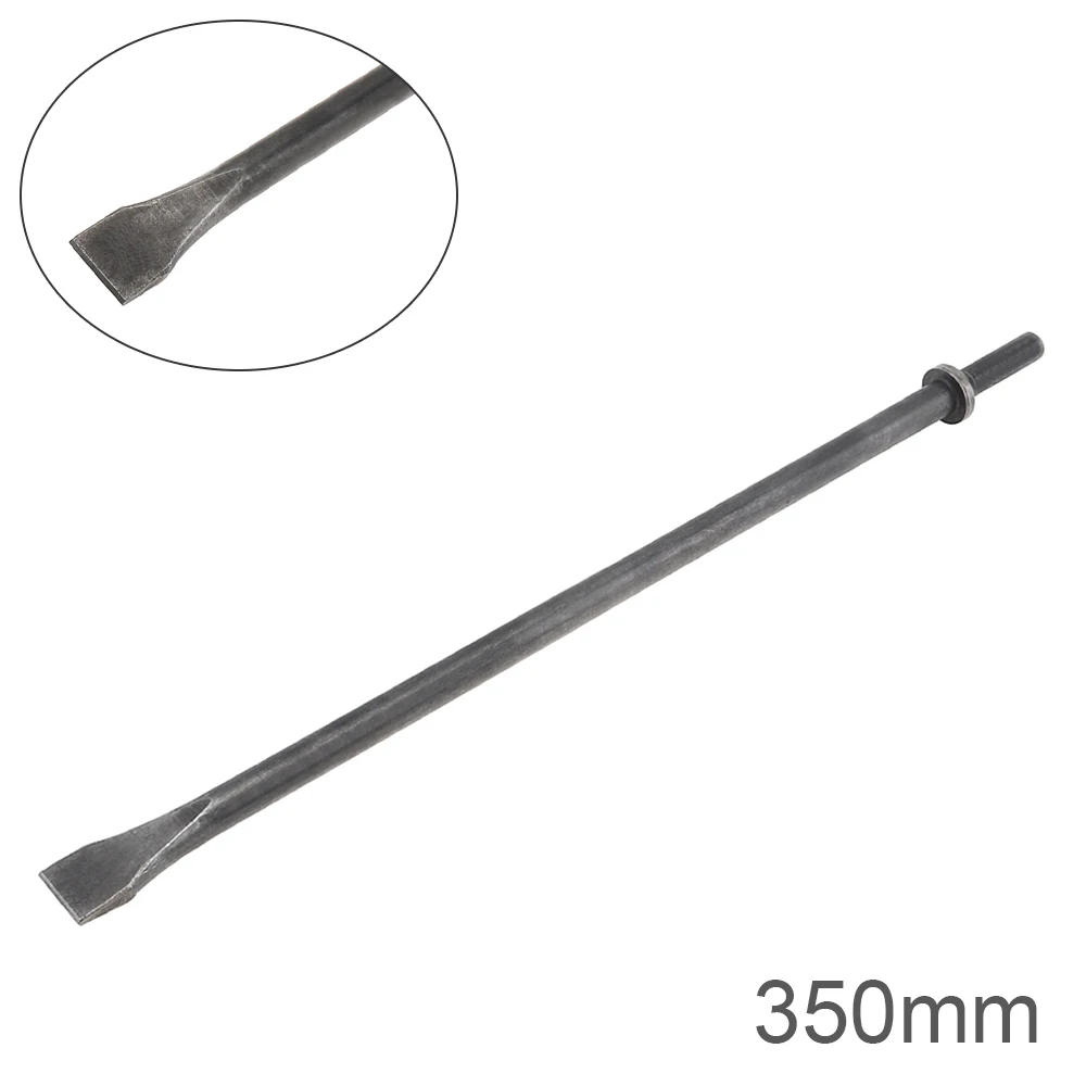 170/175/350/450mm Duro 45 #   Ferramenta pneumática de suporte de cabeça de impacto de cinzel de ar longo sólido de aço para corte/remoção de ferrugem