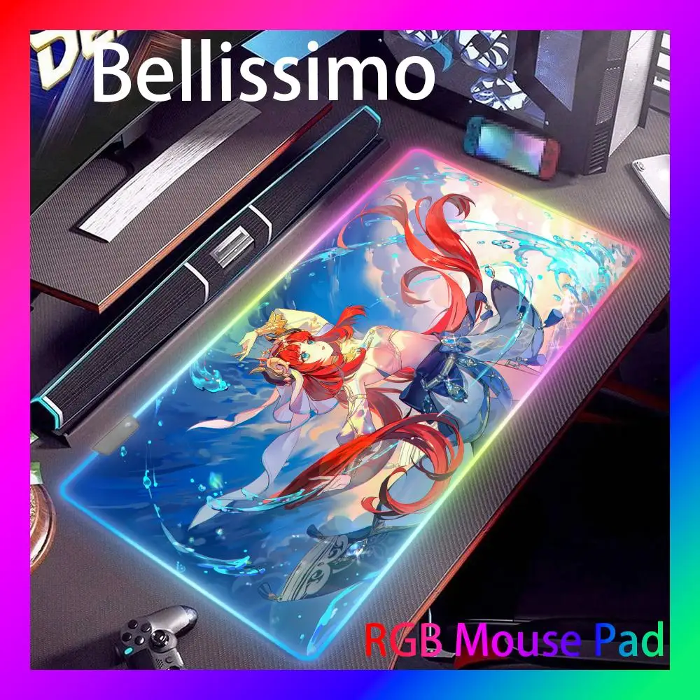 

Nilou Mouse Pads Mousepad RGB Mouse Pad 900x400 Laptop Accessories Gaming Desk Accessories Mause Pad Gamer Deskmat Mats Anime Pc