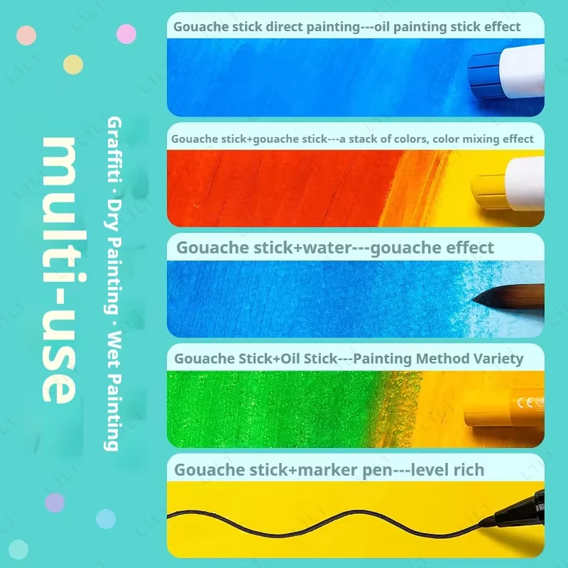 Solider Aquarellstift, Macaron-farbiger Ölgemäldestift, drehbarer Buntstift für Kinder, waschbar, ungiftig, bunter Stick