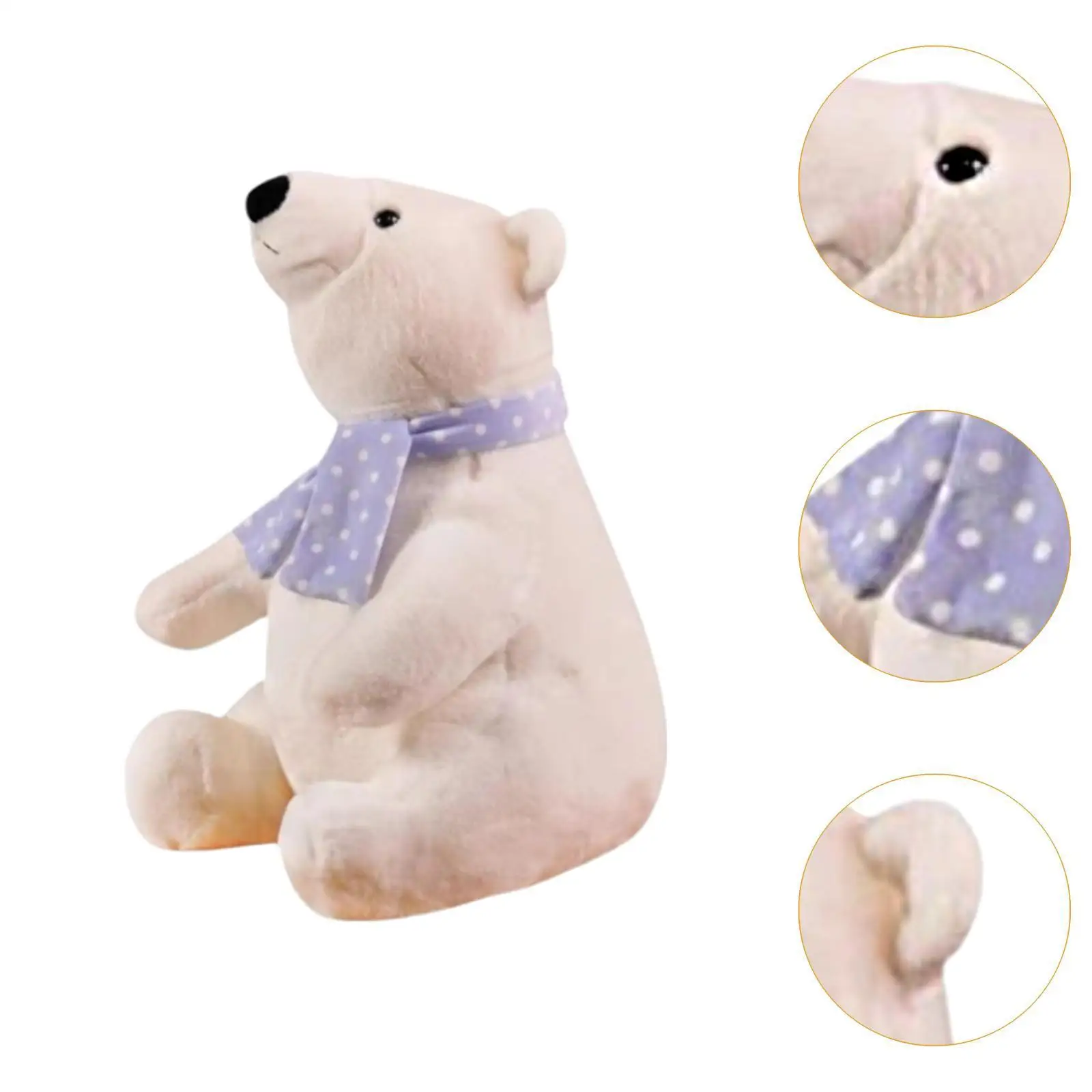 Oso Polar de peluche de juguete, oso Polar blanco, juguete de peluche, cojín de felpa para decoración de dormitorio