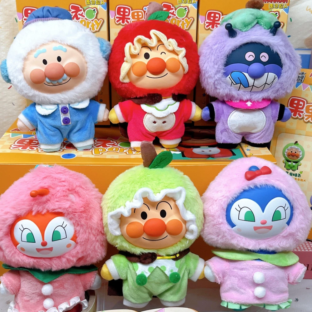 

Anpanman Fruit Pajamas Party Series Blind Box Cute Doll Pendant Anime Peripherals Figure Decoration Trendy Surprise Bag Toy Gift