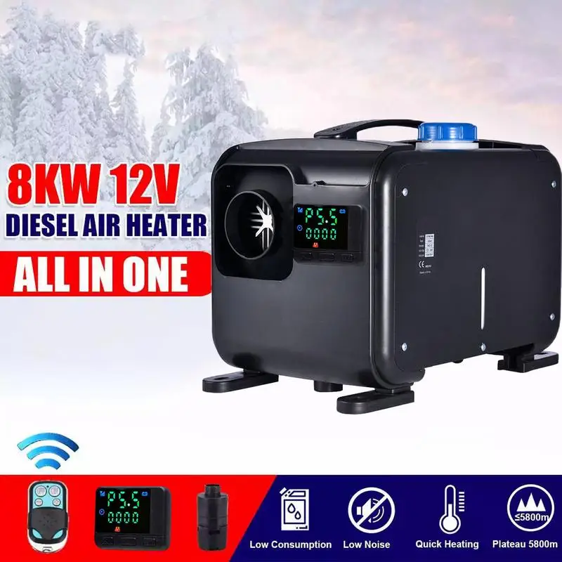 

8KW 12V Diesel Air Heater Universal All In One Car Diesel Heater 1-hole Parking Heater For Vehicle Buses, RVs, Trucks