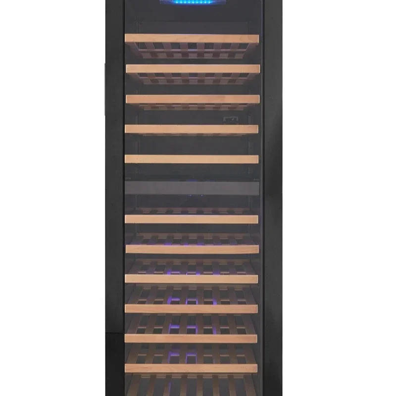 240L Wine Refrigerator Dual Zone Wine Cooler Compressoer 87 Bottles Commercial Wine Cellar