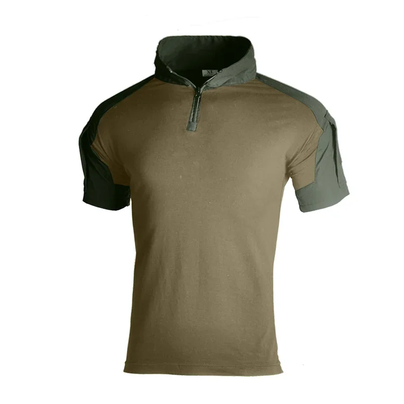 

Men's Tactical T-Shirt Camo Hunting Clothes Climbing Short T-Shirts Assaul Army Combat Shirts Military Hiking Outdoor Tactic