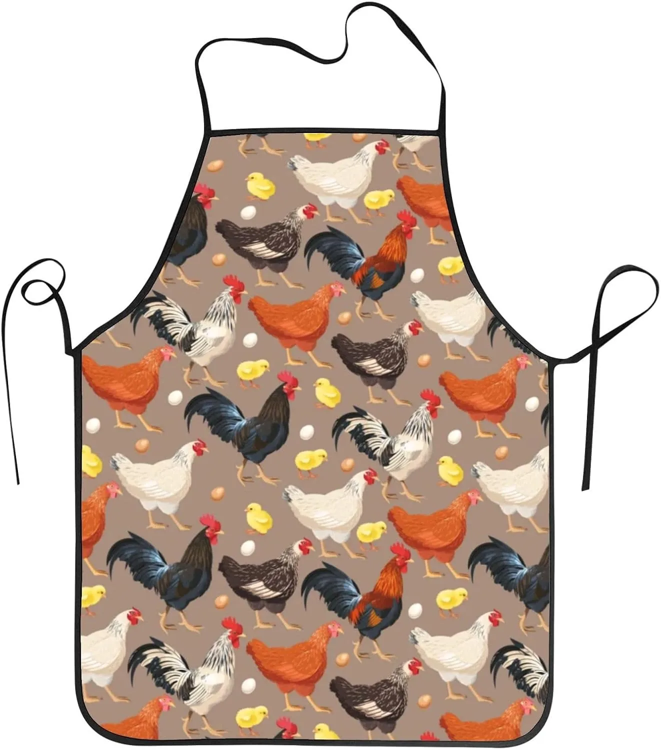 1pc Chicken Funny Rooster Cute Eggs Apron for Adults Sleeveless Oxford Fabric Aprons for Men Women Home Cleaning Tools Creative