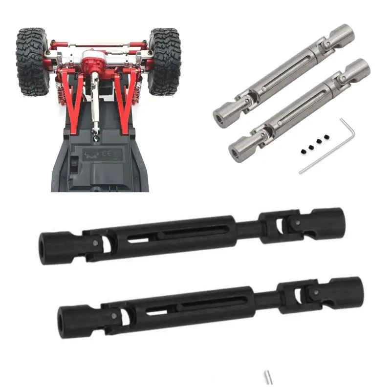 MN78 MN82 LC79 메탈 드라이브 샤프트 CVD 드라이브샤프트 3mm에서 4mm 샤프트 슬리브 포함 1세트 1/12 RC 자동차 업그레이드 부품 액세서리