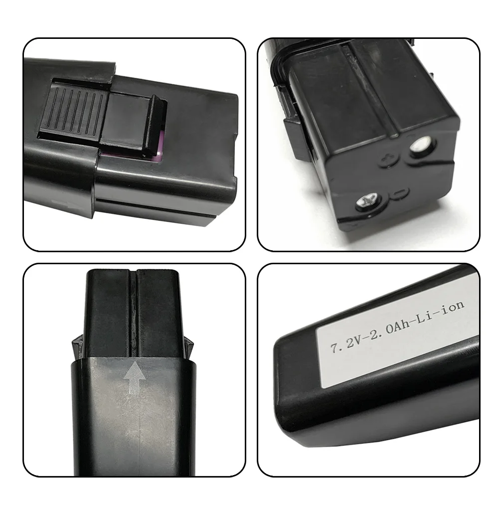 High Quality Li-ion 7.2V 2000mAh Replacement Rechargeable Battery and Charger for Ontel Swivel Sweeper G1&G2 Vacuum Cleaner