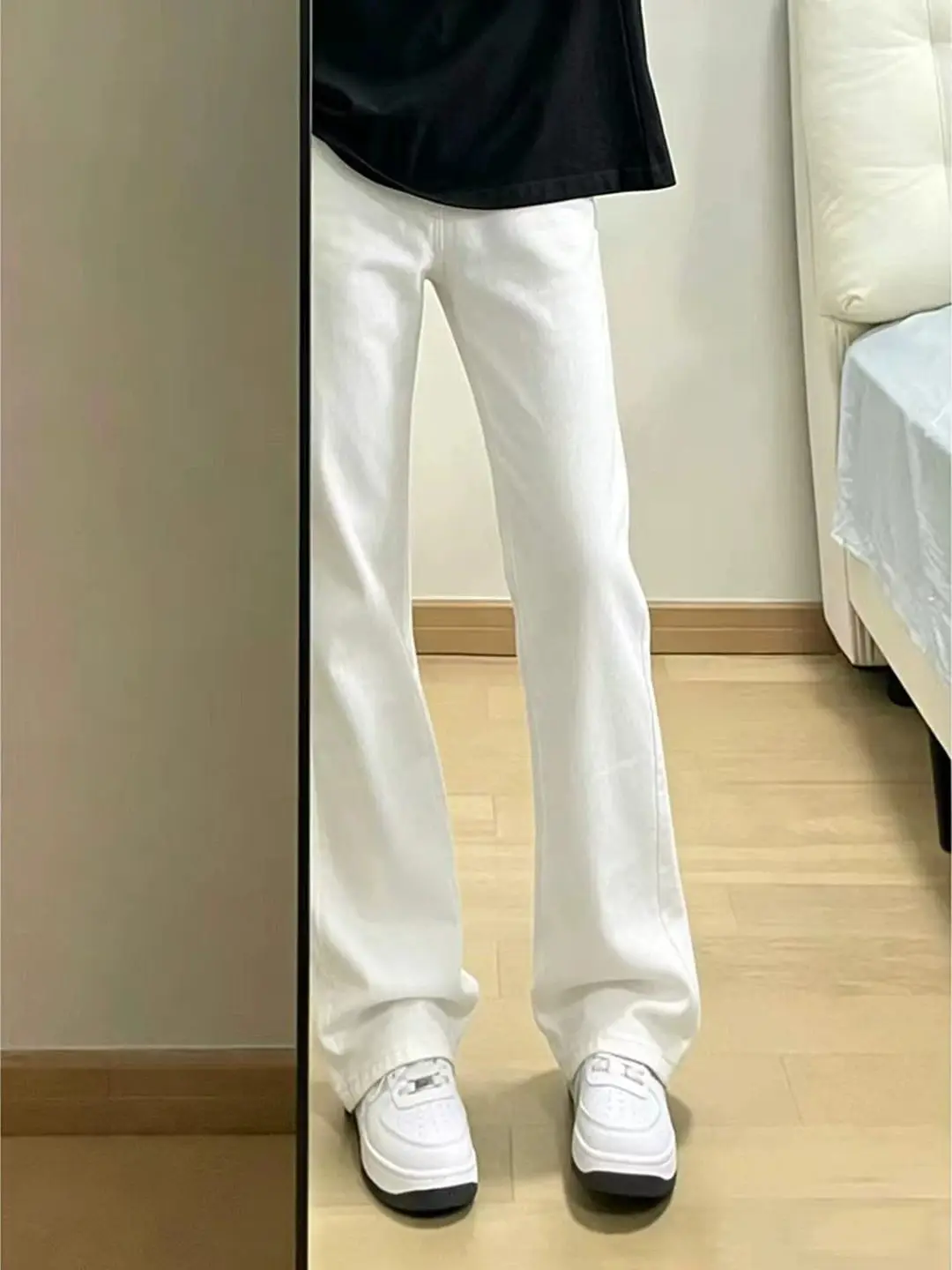 Slim Straight Jeans Neutral Summer Rise Slimming Vibe Knife Pants Workwear Style Men Women mid Waist Zipper Casual Jeans