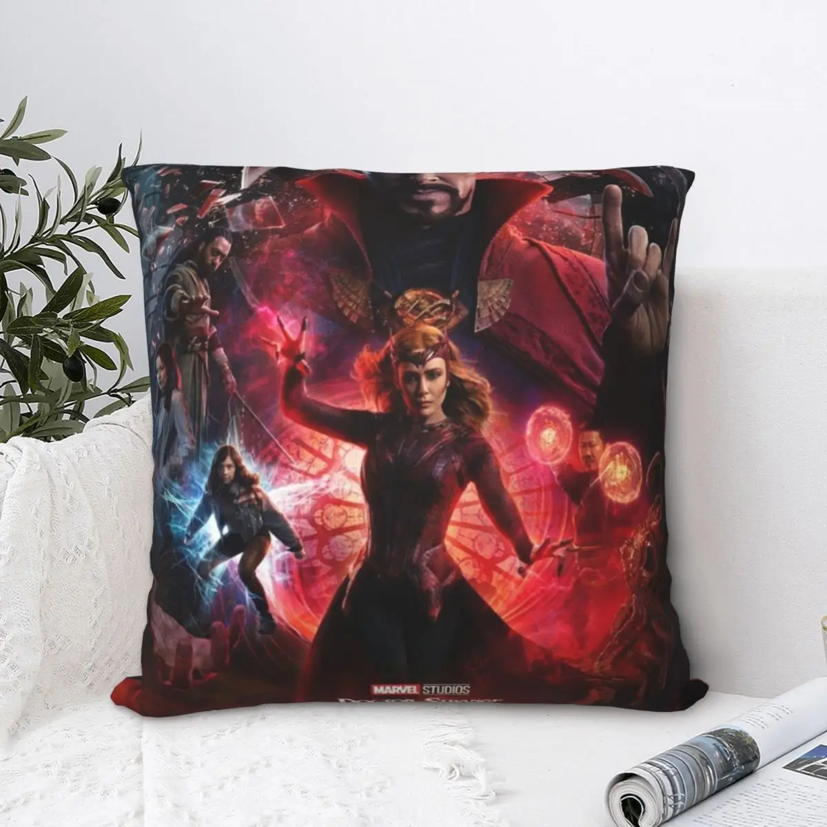 

In The Multiverse Of Madness Square Pillowcase Polyester Pillow Cover Velvet Cushion Zip Decorative Comfort Throw Pillow For Car