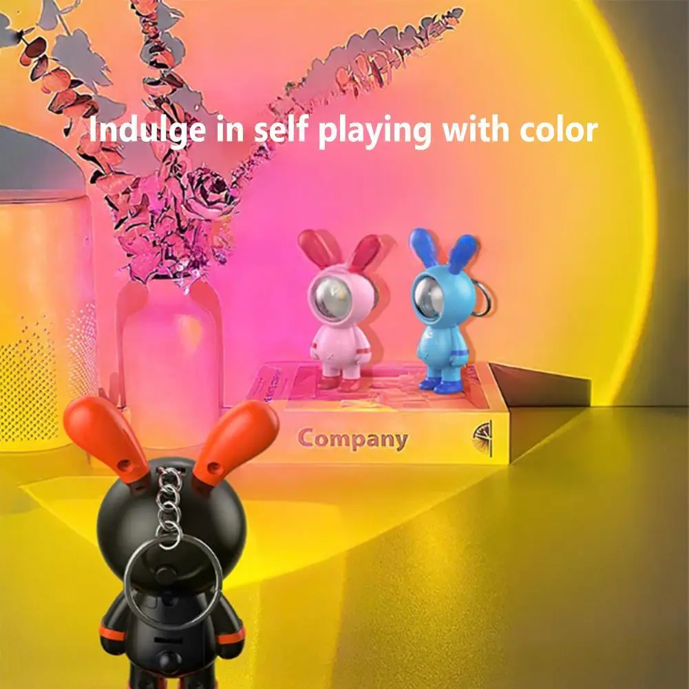 Led Light Lighting Key Chain Doll Rabbit Pendant Lamp Year Gifts Toy Photograph Props Light Accessories